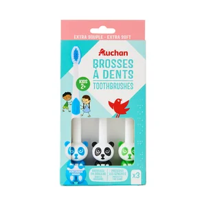 PRODUCTO ALCAMPO Cepillo de dientes infantil (+ 2 años) con cabezal pequeño con filamentos extra suaves 3 uds.