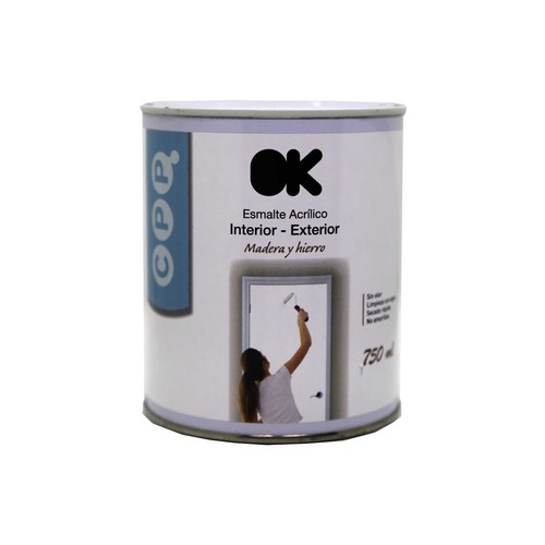 Esmalte brillante blanco, OK, 750ml.