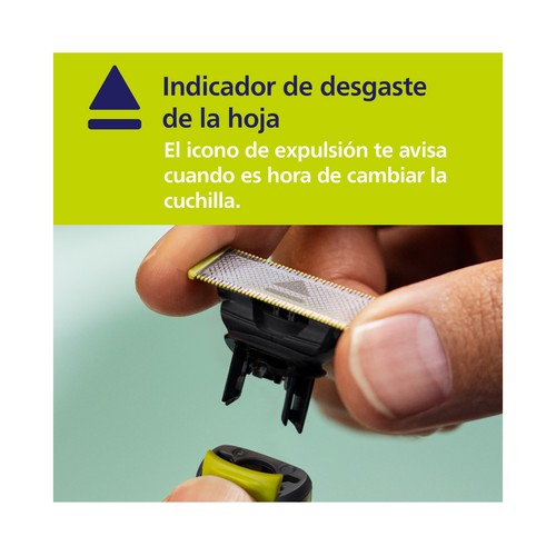 Afeitadora PHILIPS One Blade Pro QP6542/15 (Autonomía 90 min - Recargable).