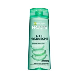 Imagen de FRUCTIS Champú fortificante con aloe vera y glicerina vegetal, para cabellos normales FRUCTIS Hydrabomb de Garnier 360 ml.