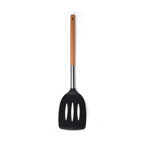 Espátula de cocina para servir fabricado en plástico con mango de acero inoxidable y madera,  ACTUEL