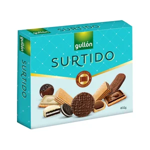 GULLÓN Surtido de galletas de chocolate 402 g,