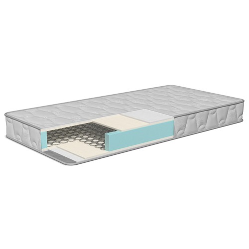 Colchón para cuna de 10x57x117cm, BABYLAND, muelles, refugio perimetral, 100% poliéster.