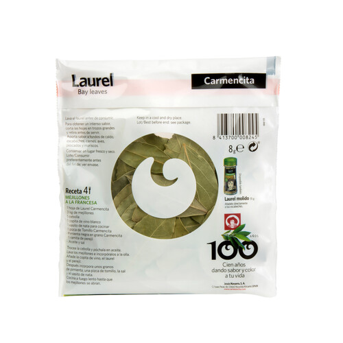 CARMENCITA Laurel en hojas CARMENCITA bolsa de 8 g.