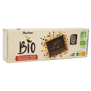 ALCAMPO ECOLÓGICO Galletas de mantequilla con chocolate negro ALCAMPO ECOLÓGICO 150 g.