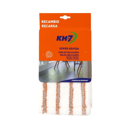 KH-7 Super rápida Recambio mopa de microfibra para suelos delicados.