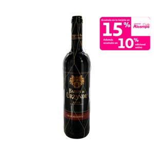 BARON DE URZANDE Vino tinto gran reserva con D.O. Ca. Rioja botella 75 cl.
