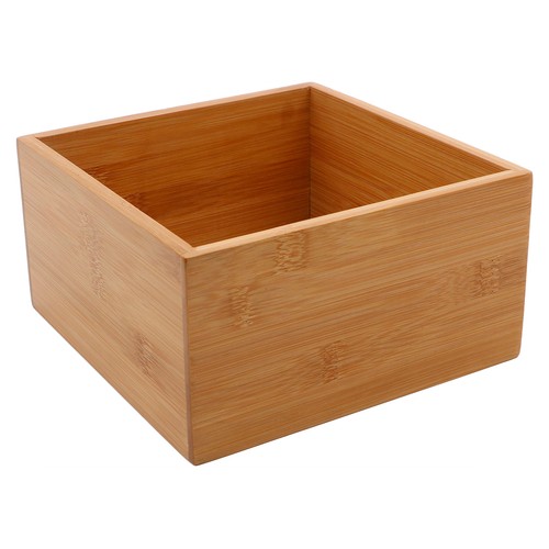 Organizador cosmético de bambú 18x18x9,5cm, ACTUEL.