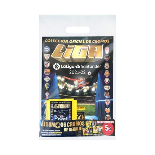 Pack de inicio colección LA LIGA 24-22 con álbum más 6 sobres de cromos PANINI.