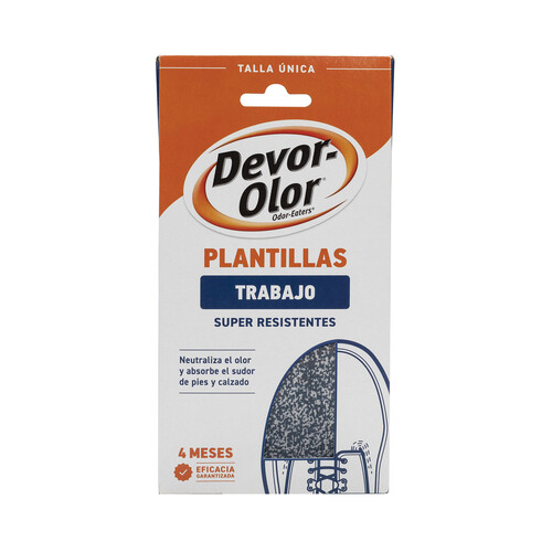 DEVOR OLOR Plantillas super resistente y desodorantes, especiales calzado de trabajo DEVOR-OLOR.