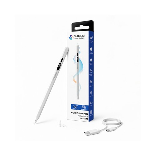 Lápiz universal para pantalla SUBBLIM NoteFlow, punta 0,9 mm, autonomía hasta 10 horas