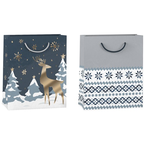 Bolsa de regalo tamaño M modelos surtidos Navidad, AUCHAN