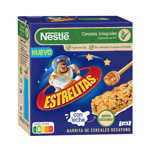 NESTLÉ Barritas de cereales NESTLÉ Estrellitas 6 x 22 g.