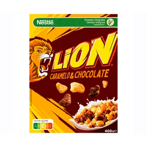 NESTLÉ LION Cereales con caramelo y chocolate 400 g.