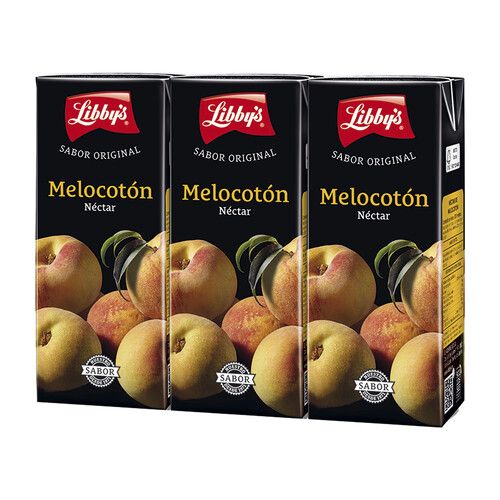 Néctar de melocotón LIBBY'S pack de 3 uds x 20 cl.