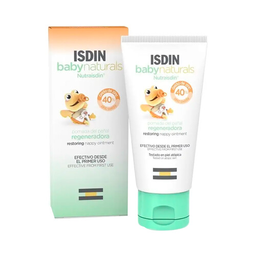 ISDIN Baby naturals Crema regeneradora (con un 40% de oxido de zinc) para la zona del pañal 50 ml. 