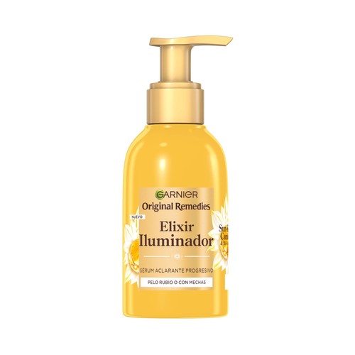ORIGINAL REMEDIES de Garnier Sérum aclarante progresivo, para pelo rubio o con mechas 120 ml.