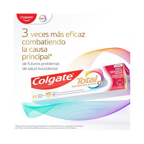 COLGATE Total anti-desgaste Crema de dientes antidesgaste y anti erosión 75 ml.