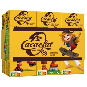 Imagen de CACAOLAT Batido de chocolate sin azúcares añadidos CACAOLAT 6 x 200 ml.