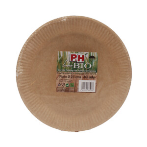 Imagen de 20 platos P&H de cartón antigrasa de 23cm.