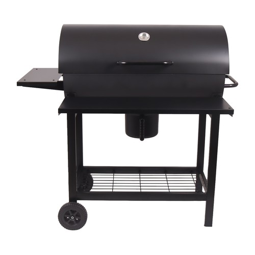 Barbacoa de carbón rectangular con ruedas y mesa lateral, 108x70x103cm GARDEN STAR ALCAMPO.