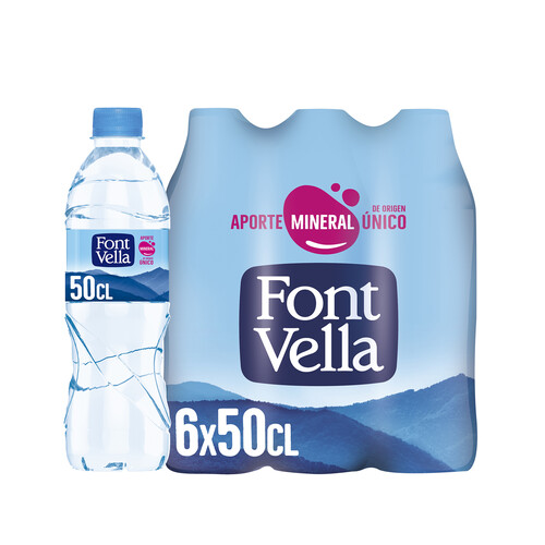 FONT VELLA Agua mineral pack de 6 uds. x 50 cl.