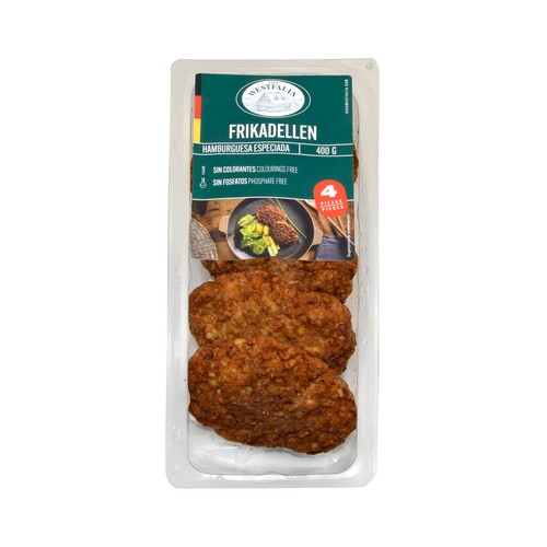 CASA WESTFALIA Hamburguesa de cerdo alemana asada y especiada CASA WESTFALIA 4 x 100 g.
