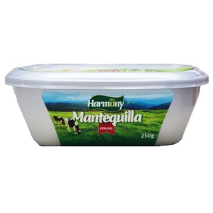 Tarrina de mantequilla con sal 250 g.