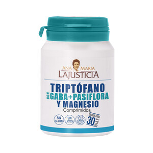 Imagen de ANA MARIA LAJUSTICIA Complemento nutricional apto para veganos a base de triptófano con gaba + pasiflora y magnésio ANA MARÍA LA JUSTICIA 60 uds.