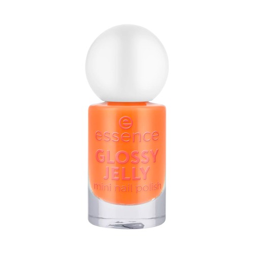 ESSENCE Glossy jelly tono 03 naranja brillante Mini esmalte de uñas.