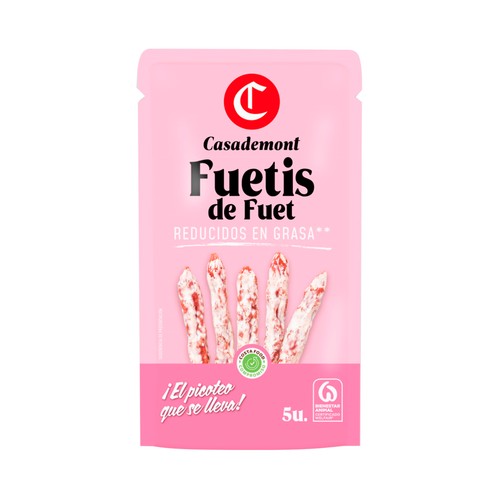 CASADEMON Fuetis mini fuets reducidos en grasa 5 x 10 g.