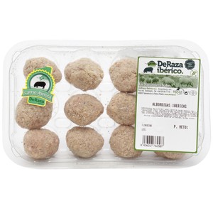 Albóndigas de carne de cerdo ibérico, sin gluten 400 g.