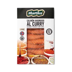 MARTIKO Salmón ahumado al curry 80 g. 