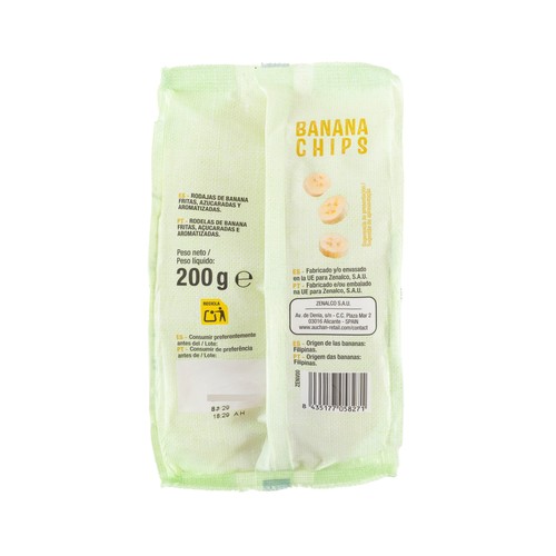 PRODUCTO ALCAMPO Chips de banana 200 g