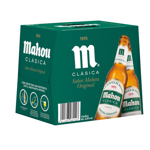 MAHOU CLASICA Cervezas pack 12 uds. x 25 cl.