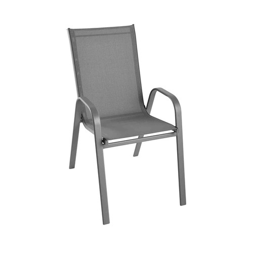 Silla acero-textileno de 98x70x54cm, GARDENSTAR color gris