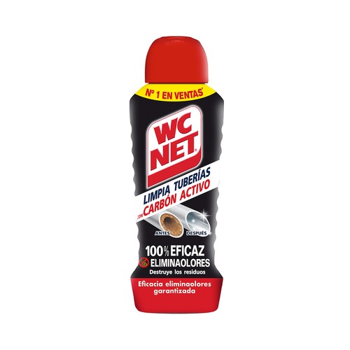 WC NET Desatascador de tuberías con carbón activo 700 ml.
