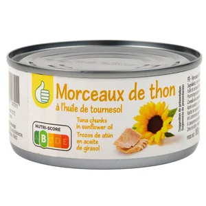 PRODUCTO ALCAMPO Atún en trozos en aceite de girasol auchan economico lata130g