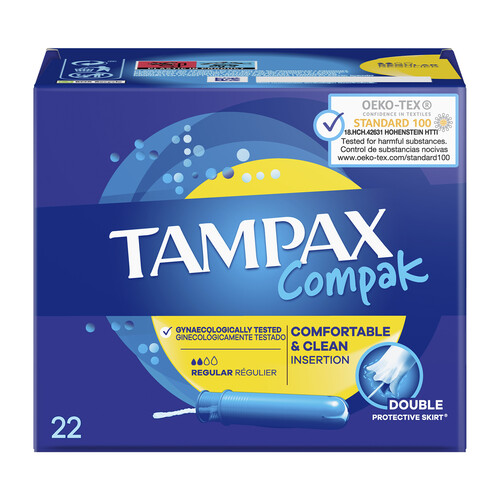 TAMPAX Tampones regular con aplicador TAMPAX Compak 22 uds