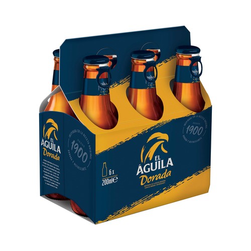 Cerveza EL AGUILA DORADA pack de 6 botellas de 20 cl.