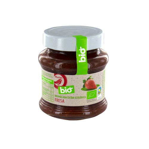 Mermelada extra de fresa ALCAMPO ECOLÓGICO 350 g.
