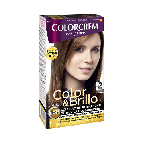 COLORCREM Tinte de pelo color marrón praline tono 78 COLORCREM Color & brillo.