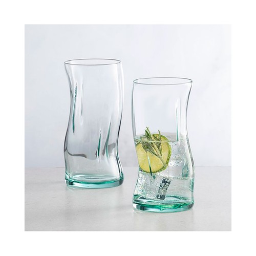 Pack de 4 vasos transparentes, con capacidad de 440cc, recycled amorf PASABACHE.