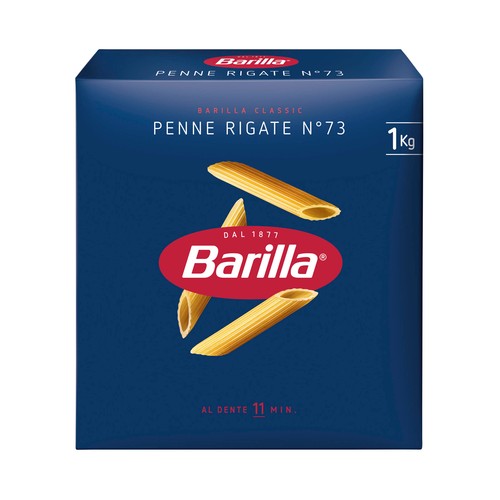 BARILLA Pasta Penne Rigate N.73 (Macarrones) BARILLA 1 Kg.