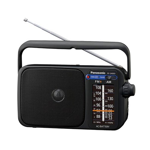 Radio de sobremesa PANASONIC 2400D, color negro.
