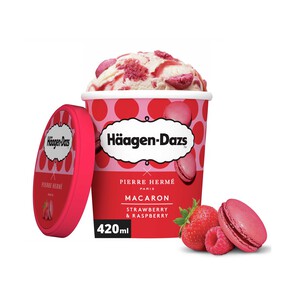 Imagen de HÄAGEN-DAZS Helado de macaron fresa y frambuesa 420 ml.