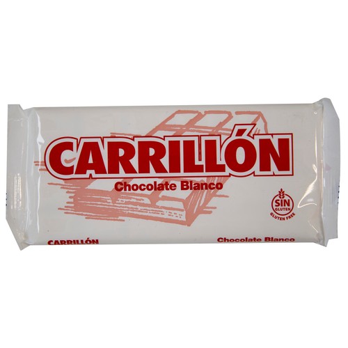 Chocolate blanco, elaborado sin gluten CARRILLON tableta de 100 g.