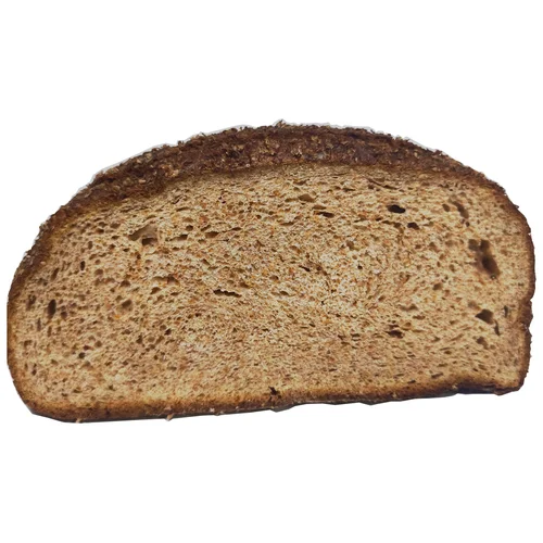 Media hogaza de pan con copos de avena.