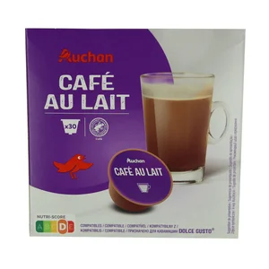 PRODUCTO ALCAMPO Café en cápsulas con leche 30 uds.