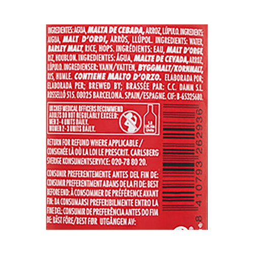 ESTRELLA DAMM Cerveza sin gluten ESTRELLA DAMM DAURA, botella de 33 cl.